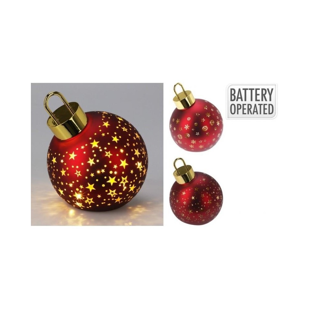 SFERA VETRO CON LED D15 ROSSO SFERA VETRO CON LED D15 ROSSO